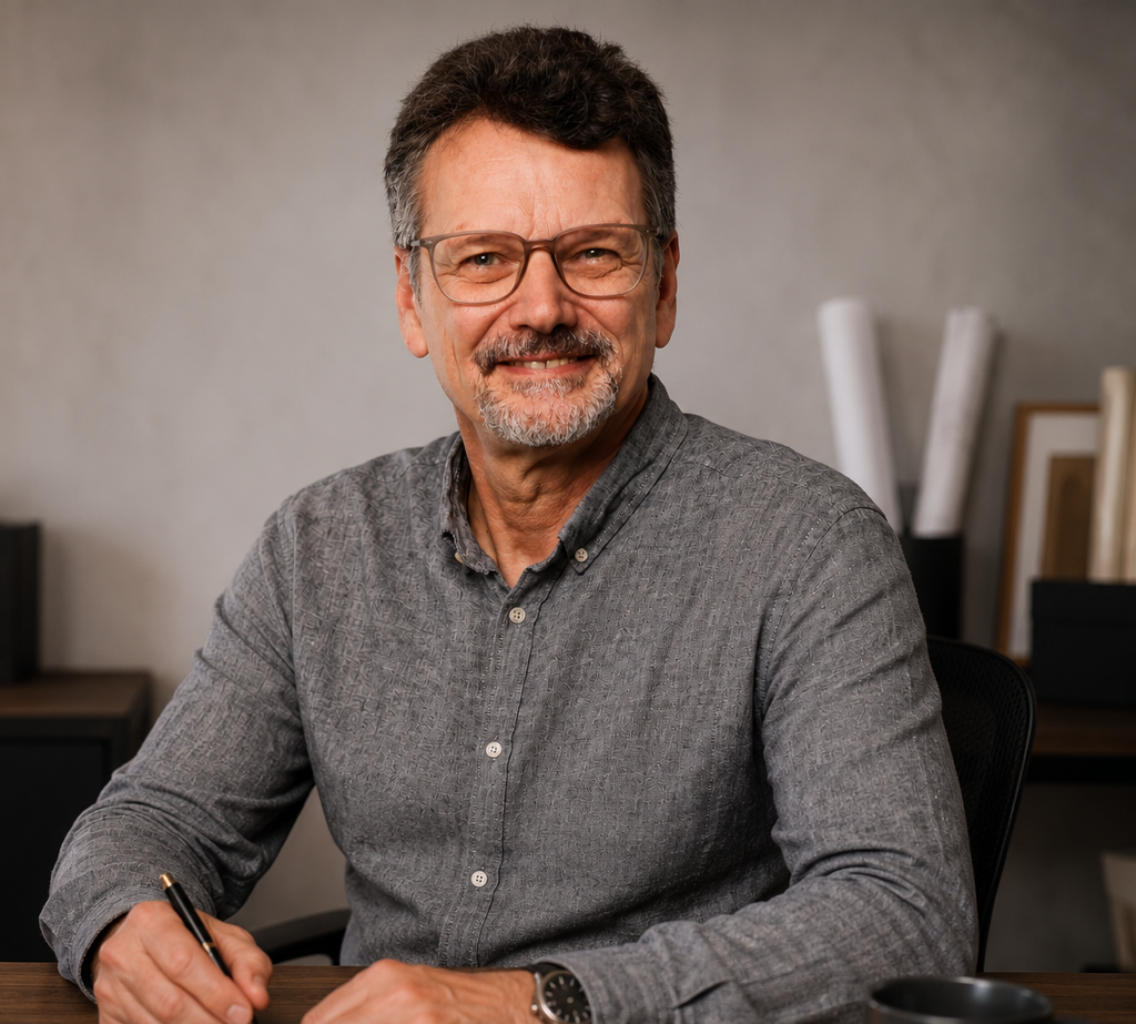 H.-P. Ciampa am Schreibtisch
